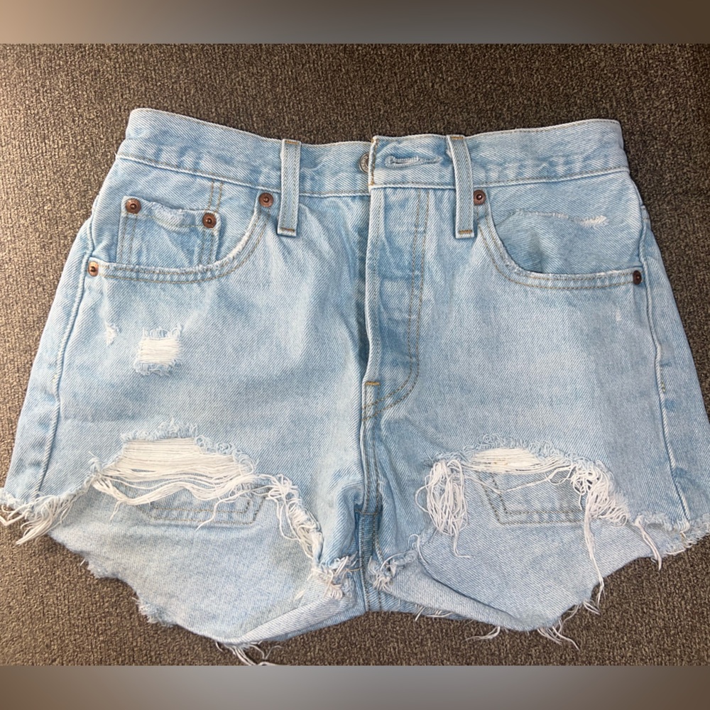 Levi's Blue Distressed Denim Jeans